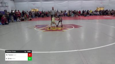 52 lbs Quarterfinal - Walker Tonini, Rostraver Twp vs Kylan Grim, Martinsburg