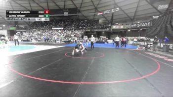 Boys 2A 120 lbs Cons. Round 2 - Jeremiah Vargas, Othello vs Zayne Martin, Ridgefield