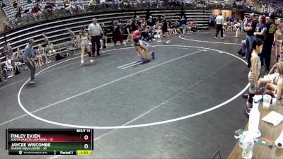 107 lbs Round 5 (6 Team) - Jaycee Wiscombe, Kansas Aqua Lizard vs Finley Evjen, South Dakota Lightning