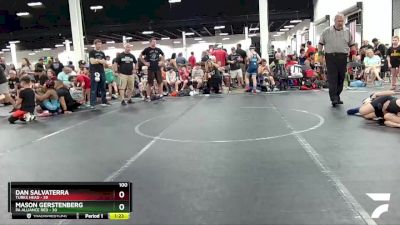 100 lbs Round 3 (8 Team) - Mason Gerstenberg, PA Alliance Red vs Dan Salvaterra, Turks Head