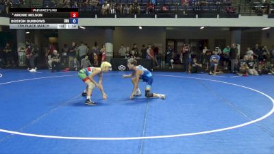 100 lbs 7th Place Match - Archie Nelson vs Boston Burrows, Sebolt Wrestling Academy