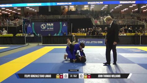 John Thomas Williams vs Felipe Gonzalez Dias Lamas 2025 Pan Kids Jiu-Jitsu IBJJF Championship