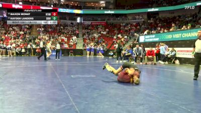 1A-113 lbs Cons. Round 3 - Kayden Landers, Denver vs Maxon Monat, North Tama