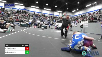 64 lbs 3rd Place - Baker Schubert, Chandler Takedown Club vs Corbin Thigpen, Choctaw Ironman Youth Wrestling