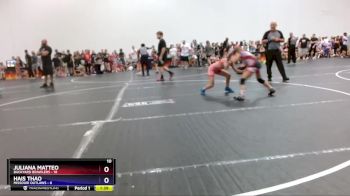 64 lbs Round 1 (8 Team) - Juliana Matteo, Backyard Brawlers vs Hais Thao, Missouri Outlaws