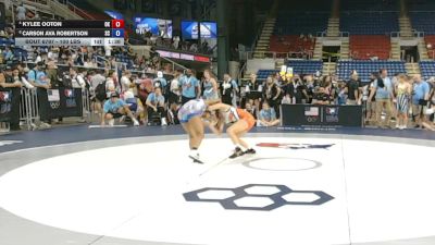 100 lbs Cons. Quarters - Kylee Ooton, Oklahoma vs Carson Ava Robertson, South Carolina