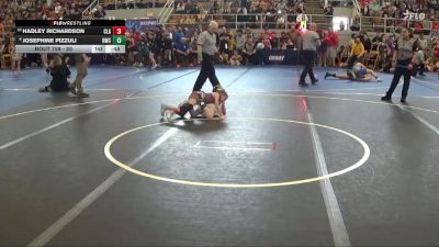 50 lbs Cons. Round 2 - Hadley Richardson, Claymont vs Josephine Pizzuli, Rogue Wrestling Club