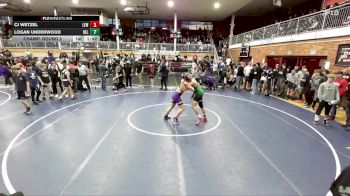165 lbs Champ. Round 2 - Logan Underwood, Belgrade vs CJ Wetzel, Lewiston High School