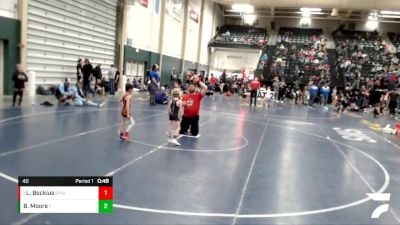 40 lbs Round 3 - Luke Beckius, Ogallala Youth Wrestling vs Braxton Moore, Friend