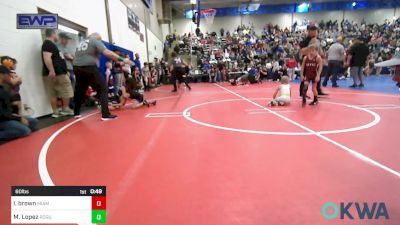 60 lbs Consi Of 8 #2 - Isaiah Brown, Miami vs Maliyah Lopez, Rogue Warrior Wrestling