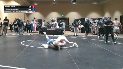 144 lbs Cons. Rd Of 16 - Brady Deck, LAW vs Evan Madigan, USA Wrestling Maine
