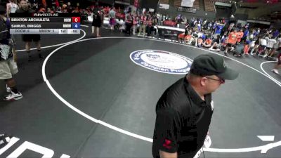 100 lbs Brixton Archuleta, OCWA - Orange County Wrestling Association vs Samuel Briggs, MDWA - Mount Diablo Wrestling Association