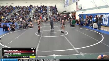 92 lbs Semifinal - Matthew Salas, Sunkist Kids Monster Garage vs Angelica Serratos, Hawkeye WC