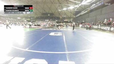 Boys 1A 106 lbs Champ. Round 1 - Tanneer Guire, Omak vs Hunter Schmitz, Montesano