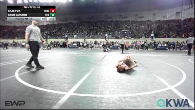 80 lbs Round Of 16 - Baze Fox, Cowboy Wrestling Club vs Cash Carlton, Skiatook Youth Wrestling