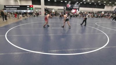 157 lbs Cons. Rd Of 16 - Jack Burdick, Carbon Wrestling Club vs Maxum Rodgers, Border Bandits Wrestling