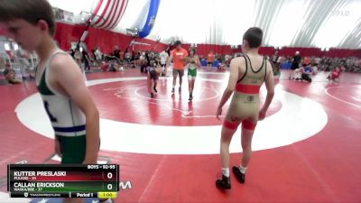 92-95 lbs Round 1 - Callan Erickson, Waska/BBE vs Kutter Preslaski, Pulaski