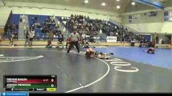 133 lbs Quarterfinal - Joshua Mendoza, Cerritos vs Trevor Bagan, Santa Rosa