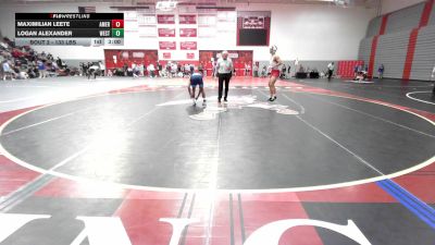 133 lbs Round Of 32 - Maximilian Leete, American - Unatt vs Logan Alexander, West Virginia - Unatt