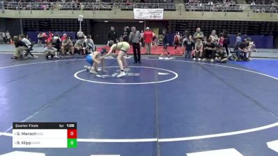100 lbs Quarterfinal - Gavin Mensch, Egg Harbor Township, NJ vs Blake Klipp, Harrisburg, PA