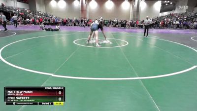 157 lbs Cons. Round 4 - Matthew Mann, Broken Arrow vs Cole Sackett, St. Michael The Archangel