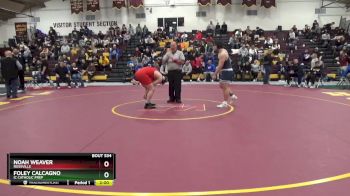 215 lbs Champ. Round 2 - Noah Weaver, Rossville vs Foley Calcagno, IC Catholic Prep