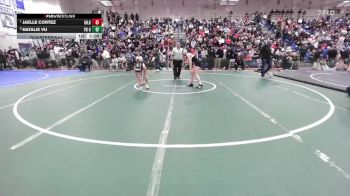 Girls 105 lbs Quarterfinal - Jaelle Cortez, Gilroy Girls vs Natalie Vu, Yerba Buena Girls