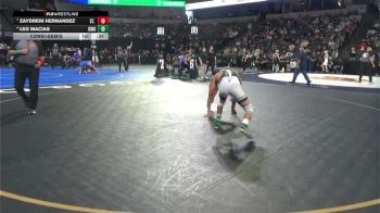 132 lbs Consolation - Zaydrein Hernandez, St. John Bosco (SS) vs Leo Macias, Kingsburg (CS)
