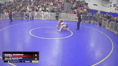 144 lbs Cons. Round 3 - Russell Dickerman, Sweet Home vs Taylor Gauntlett, West Albany Mat Club