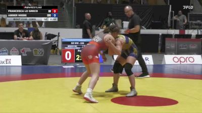 53kg Round 4 - Francesca Lo Greco, Brock WC vs Amber Wiebe, Cattown Wrestling Club