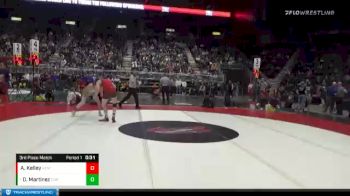 2A-132 lbs 3rd Place Match - Oscar Martinez, Greybull/Riverside vs Ayden Kelley, Kemmerer