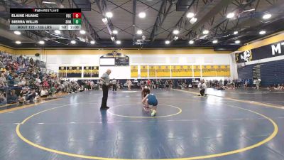 155 lbs Round Of 16 - Elaine Huang, Fox Chapel vs Sierra Willis, Shaler Area