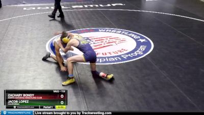 113 lbs Cons. Round 3 - Jacob Lopez, California vs Zachary Bondy, North Natomas Wrestling Club