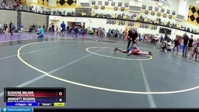 85 lbs Semifinal - Elenore Belser, Franklin Wrestling Club vs Serenity Rogers, Solid Tech Wrestling Club