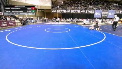 Boys 1A 165 lbs Champ. Round 1 - Luke DesRoches, Riverside vs Wyatt Weatherman, Cashmere