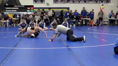 132 lbs Quarterfinal - Blake Irvine, Don Bosco vs Gavin Sanders, Vinton-Shellsburg