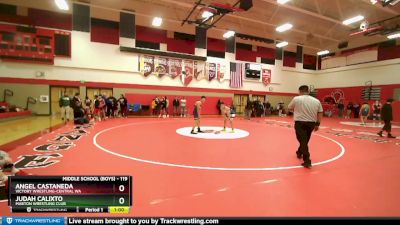 119 lbs Round 3 - Angel Castaneda, Victory Wrestling-Central WA vs Judah Calixto, Mabton Wrestling Club