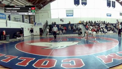 157 lbs Semifinal - Ryan Yocum, St. Vincent College vs Josiah Gardner, Washington & Jefferson
