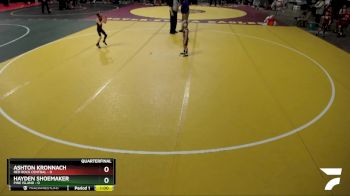 45 lbs Quarterfinals (8 Team) - Ashton Kronnach, Red Rock Central vs Hayden Shoemaker, Pine Island