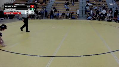 174 lbs Cons. Round 3 - William Muniz, Southeastern Community College vs Evan Newman, Iowa Central Community College