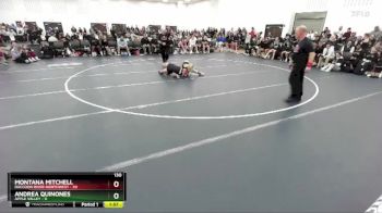 130 lbs Round 2 (3 Team) - Andrea Quinones, Apple Valley vs Montana Mitchell, Raccoon River-Northwest