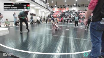 43 lbs Quarterfinal - Kyson Miller, Wagoner Takedown Club vs Stetson Beavers, Tahlequah Wrestling Club