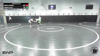 150 lbs Prelim - Tobias Chyu, Leigh vs Advik Chopra, Saratoga