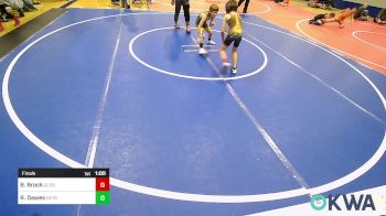 64 lbs Final - Brayden Brock, Glenpool Youth Wrestling vs Ryker Dawes, Keystone Kids