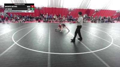 14U Girls - 81-90 5th Place Match - Liv Brus, Iowa vs Bronte Bethel, Mt. Horeb Wrestling Club