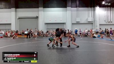 55 lbs Semis (4 Team) - Grayson Hushin, Backyard Bullies vs JT Tsokolas, Full Circle