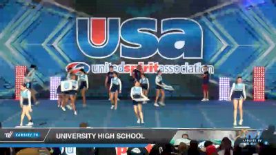 University High School [2019 Large JV Show Cheer Novice (17-36) Day 1] 2019 USA Spirit Nationals