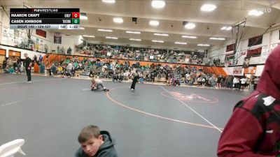 124-127 lbs Round 1 - Haakon Craft, Greybull MS vs Casen Johnson, Thermopolis Middle School