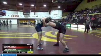 197 lbs 5th Place Match - Liam Swanson, University Of Providence (Mont.) vs Hunter James, Menlo College (Calif.)