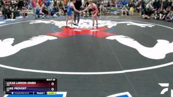 83 lbs Round 3 - Lucas Larson-Owen, WA vs Luke Provost, OR